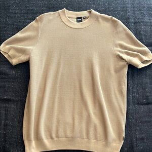 Boss Men's Tan Waffle Sweater